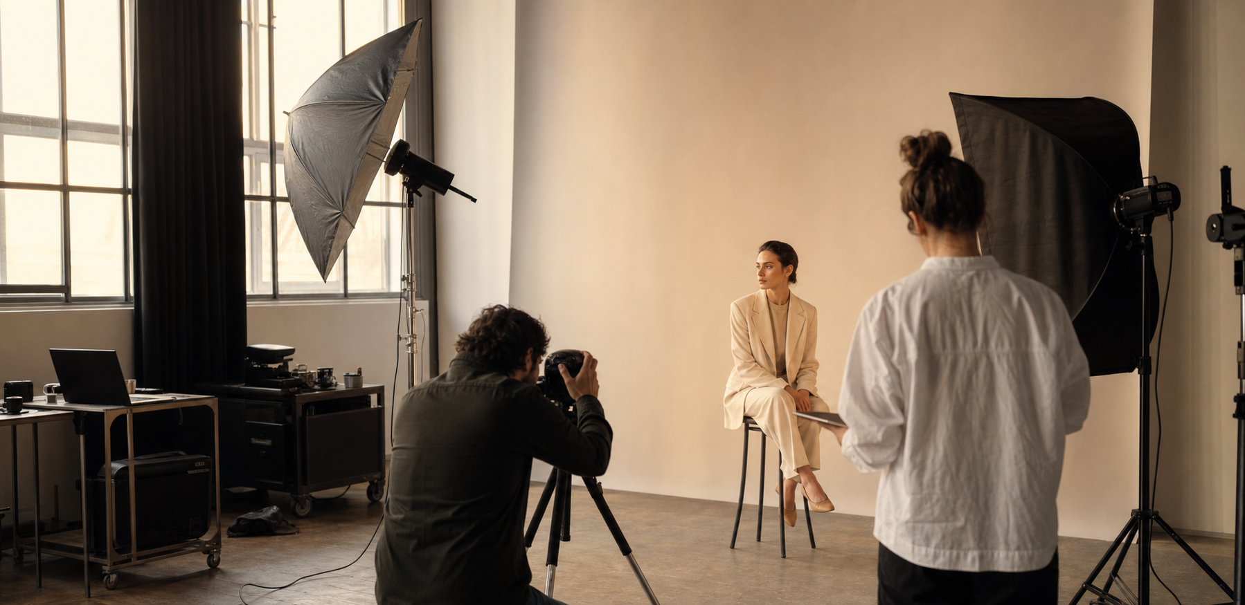 Sessione fotografica corporate nello studio ChiaroScena